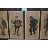 Set of twelve coloured lithographs, character sketches from Dickens after Will Owen, housed in two