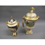 Coalport two handled pedestal vase and cover, St Paul's Limited Edition no.28 of 250, together