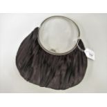 Valentino Garavani, pleated silk evening purse with diamante set frame and handle In good condition,