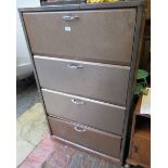 Mid 20th Century grey metal industrial type filing cabinet, 33ins x 13ins x 54.5ins high