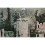 John Piper, signed Limited Edition colour print ' Scotney Castle ' No. 46 of 120, 17ins x 22ins