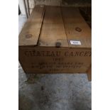 Twelve bottles, Chateau Cancet St Emilion Grand Cru 1982, housed in a wooden case