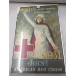 Original poster for Join! American Red Cross, depicting a nurse in uniform dated 1931, by J.M