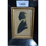 Three various 19th Century silhouette portraits in frames All three are in good original