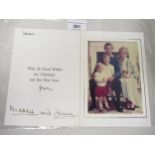 TRH Charles Prince of Wales and Diana Princess of Wales, signed Christmas card incorporating