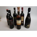 Six bottles of mixed red wines