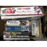 Seven large scale model aircraft kits