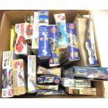 Box containing twenty unmade model aircraft kits, including Frog, Heller etc.