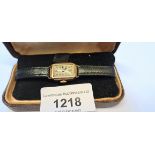 9ct Yellow gold ladies 1937 Art Deco wristwatch in box