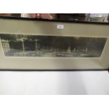 Original landscape photograph of Buckingham Palace, inscribed London Press photos in an ebonised