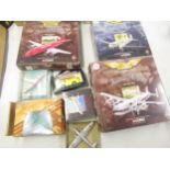 Three boxed Corgi diecast metal model aircraft together with a quantity of other boxed diecast metal