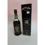 One bottle, Dow's late vintage bottled port, 1981, together with one bottle, Offley late bottled