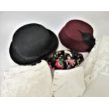 City of Cork Hat Company, gentleman's bowler hat, a Fez hat, another hat and a small quantity of