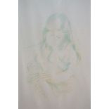 Andrew Vicari, artist signed Limited Edition lithograph ' Lafille du Var ' portrait of a girl, No.82