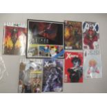 Batman pop-up playbook, together with a quantity of modern Marvel comics