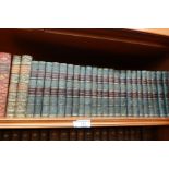 Set of twenty-four volumes, Waverley novels, part leather bound, together with two volumes similar