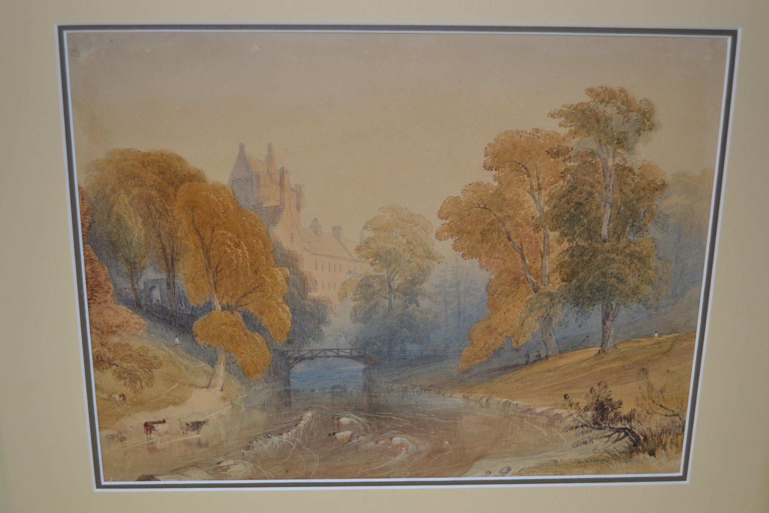 Two unframed 19th Century watercolours, fisherfolk on a beach, signed H. Bright, and river - Image 2 of 2
