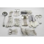 A MATCHED CANTEEN OF KING'S PATTERN FLATWARE & CUTLERY TO INCLUDE:- Twelve table spoons, twelve