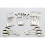 A SET OF SIX WILLIAM IV FIDDLE PATTERN DESSERT FORKS by Burrage Davenport, London 1832, another