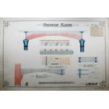 GEORGE F. HARRISON (b. 1863, fl.c.1884-1886) A FOLIO OF 53 TECHNICAL COLOURED DRAWINGS FOR