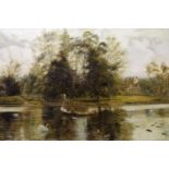 THEODORE HINES (Fl.1876-1899) THE FERRY AT CLIVEDEN ON THAMES; MEDMENHAM ABBEY ON THAMES A pair,