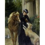 GEORGE AUGUSTUS HOLMES (1822-1911) WELCOME HOME (STUDY) Signed, inscribed Copyright reserved