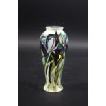 MOORCROFT LIMITED EDITION VASE - RUFFLED VELVET a modern slender vase designed by Emma Bossons, No