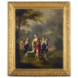 ANTWERP SCHOOL, 17th/18th CENTURY DIANA AND SATURN WITH NYMPHS; THE CONTEST OF APOLLO AND PAN;