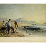 NEWTON SMITH LIMBIRD FIELDING (1799-1856) SALMON FISHING: THE STREAM; REFRESHMENT Two, aquatints