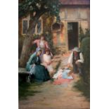 JOHN SCOTT (1850-c.1918) THE PEDLAR Signed, oil on canvas 59.5 x 39cm. ++ Good condition