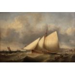 CIRCLE OF NICHOLAS MATTHEW CONDY (1818-1851) A GAFF-RIGGED SCHOONER AND OTHER VESSELS IN CHOPPY