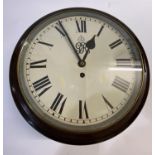 A PRE-SECOND WORLD WAR DIAL CLOCK, the 12" cream painted dial with Roman numerals and GRV beneath