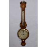 AN EARLY 19TH CENTURY BAROMETER BY RIVA OF BRIDPORT, with an architectural pediment above a