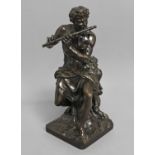 ANTOINE COYZEVOX (1640-1720); a large 19th century French cast and patinated bronze group of Pan and