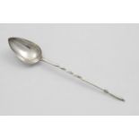 A GEORGE IV SCOTTISH PROVINCIAL MASKING SPOON with a part-twist stem and a ball-point finial,