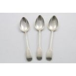 SOUTH AFRICA:- A set of three early 19th century Fiddle pattern table spoons, by Willem Godfried