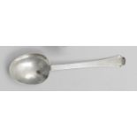 A CHARLES II WEST COUNTRY TREFID SPOON pricked "LP" over "IP" and dated "1674" on the back of the