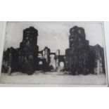 •THREE ETCHINGS comprising `The Baths of Caracalla, Rome` by Sir David Young Cameron, 1923,