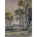 HENRY JUTSUM (1816-1869) NEAR MARLOW - BISHAM ABBEY Signed with monogram, watercolour heightened