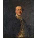ATTRIBUTED TO FRANS VAN DER MIJN (1719-1783) PORTRAIT OF A GENTLEMAN Half length, wearing a dark