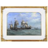 SAMUEL WALTERS (1811-1882) THE S.S. GREAT BRITAIN Signed and dated 1852, pastels 40 x 60.5cm. ++