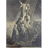 A FOLIO OF FIVE OLD MASTER PRINTS Comprising `Descent from the Cross` (Bartsch 81) and `Jan