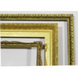 THREE PICTURE FRAMES to comprise one with acanthus leaf border, to fit 77 x 62cm.; another with a