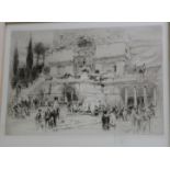 WILLIAM WALCOT (1874-1943) VILLA QUINTILII; THE STRAND Two, etchings with drypoint, 1921 and 1924,