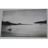 •FOUR ETCHINGS comprising two examples of loch/coastal scenes by William Hugh Canning Montgomerie,