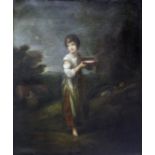 AFTER THOMAS GAINSBOROUGH, RA (1727-1788) LAVINIA, THE MILK MAID Oil on canvas 75.5 x 62.5cm. ++ Old