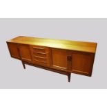 RETRO G-PLAN FRESCO SIDEBOARD a large teak sideboard with four central drawers and two flanking