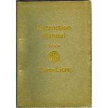 M.G. TWO-LITRE (SA). Instruction Manual. 94pp and a grey card cover with metal clip-held pages,