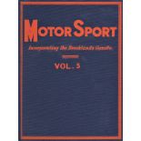 MOTOR SPORT VOLUME 5. A nicely produced, limited edition reproduction of this rare volume,
