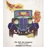 M.G. 18/80 MK 1 & MK II. A rare two-fold colour Mk 1 brochure promoting the saloons and tourers.
